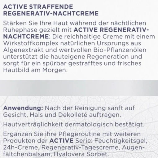 Active Regenerativ-Nachtcreme von Heliotrop