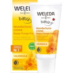 Babys & Kids Calendula Wundschutzcreme Pflegt & schützt Babyhaut vor Wundsein im Windelbereich von Weleda