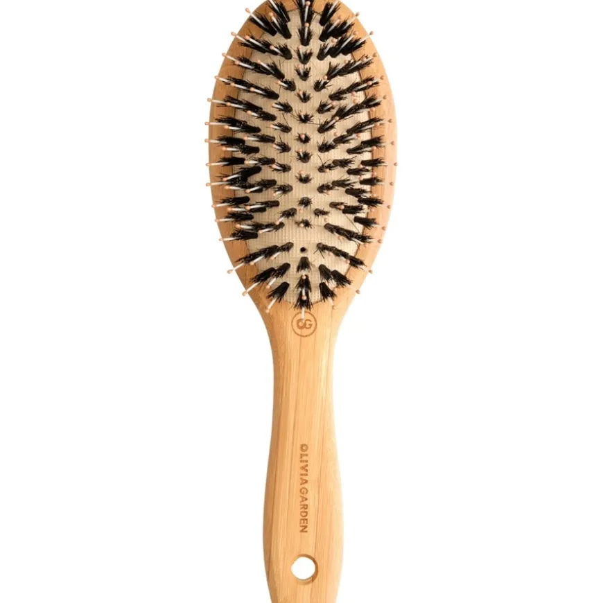 Bamboo Touch Pneumatikbürste aus Bambus mit Wildschwein-/Nylonborsten von Olivia Garden