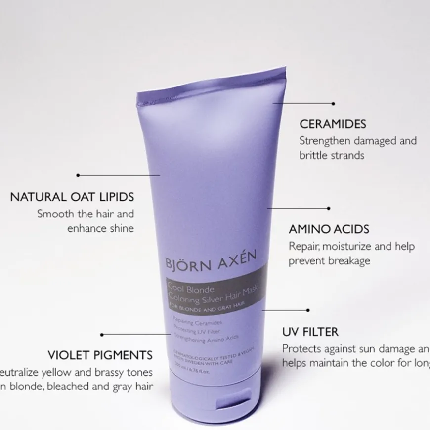 Cool Blonde Coloring Silver Hair Mask von Bjo¨rn Axe´n