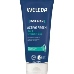Duschgel For Men Active Fresh 3in1 Shower Gel Belebt durch erfrischend-herben & maskulinen Duft von Weleda