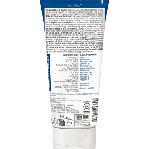Duschgel For Men Active Fresh 3in1 Shower Gel Belebt durch erfrischend-herben & maskulinen Duft von Weleda