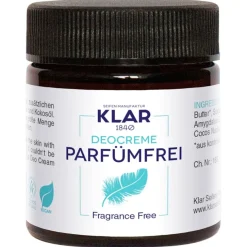 Feste Deocreme Parfümfrei von Klar Seifen