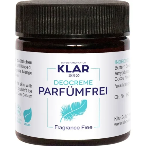 Feste Deocreme Parfümfrei von Klar Seifen