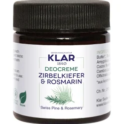Feste Deocreme Zirbelkiefer & Rosmarin von Klar Seifen