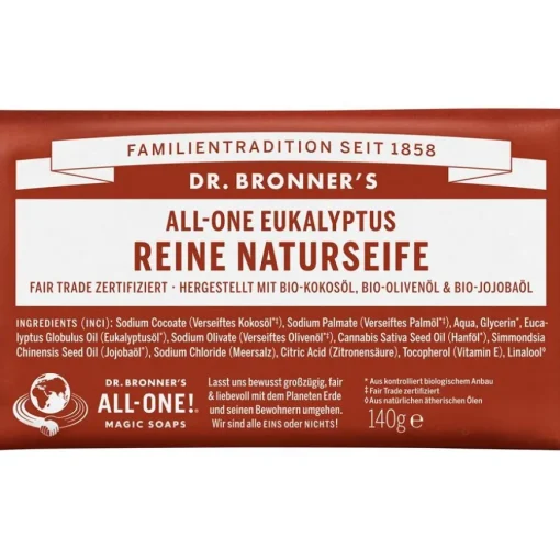 Feste Seifen All-One Eukalyptus Reine Naturseife von Dr. Bronner's