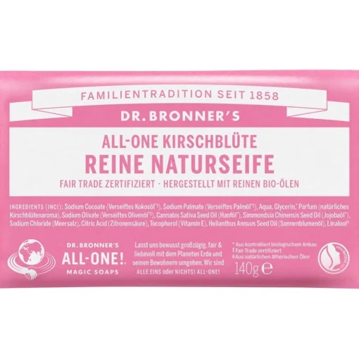 Feste Seifen All-One Kirschblüte Reine Naturseife von Dr. Bronner's