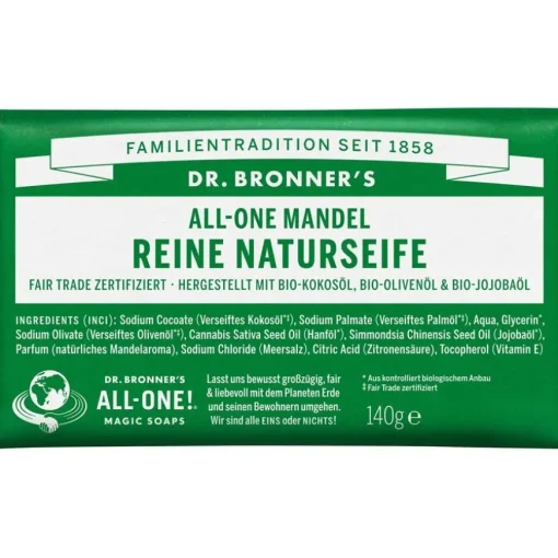 Feste Seifen All-One Mandel Reine Naturseife von Dr. Bronner's