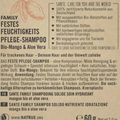 Festes Feuchtigkeits Pflege-Shampoo Bio-Mango & Aloe Vera von Sante Naturkosmetik