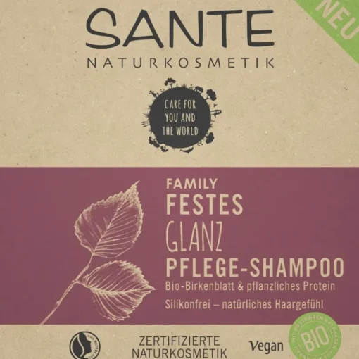 Festes Glanz Pflege-Shampoo Bio-Birkensaft von Sante Naturkosmetik
