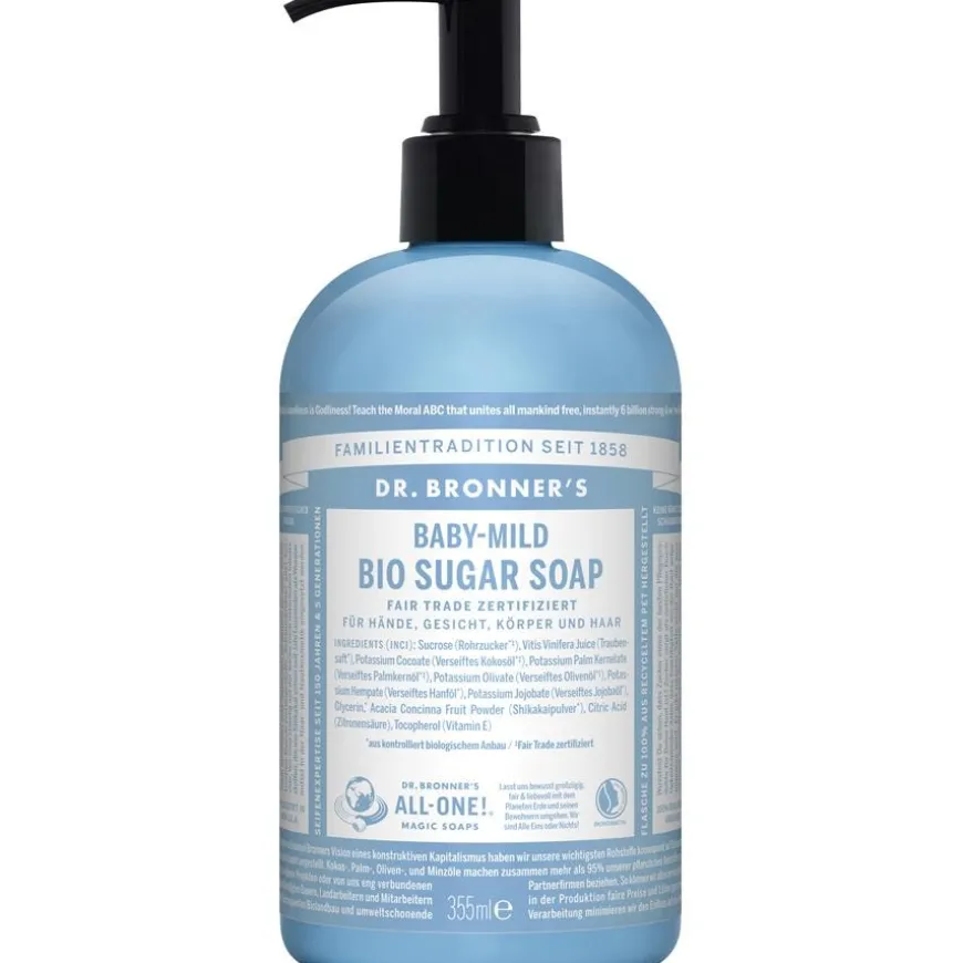 Flüssigseifen Baby-Mild Bio Sugar Soap von Dr. Bronner's