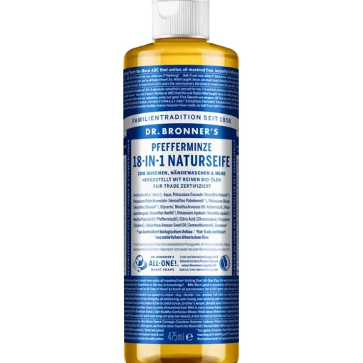 Flüssigseifen Pfefferminze 18-in-1 Naturseife von Dr. Bronner's