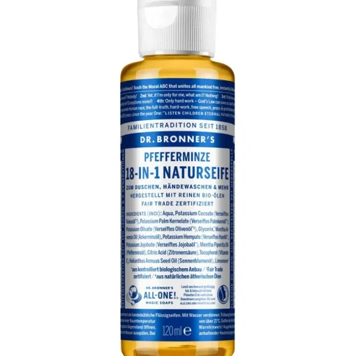 Flüssigseifen Pfefferminze 18-in-1 Naturseife von Dr. Bronner's