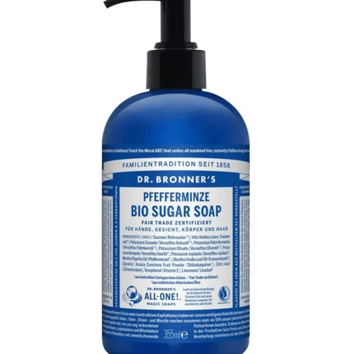 Flüssigseifen Pfefferminze Bio Sugar Soap von Dr. Bronner's