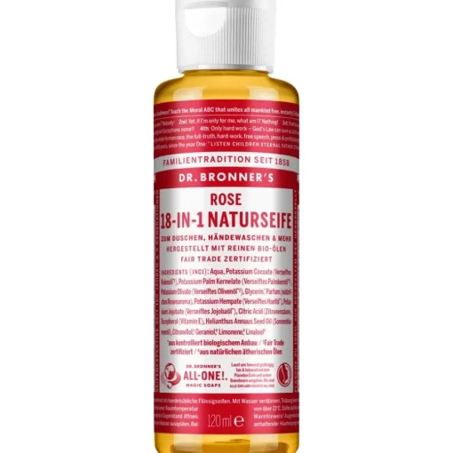 Flüssigseifen Rose 18-in-1 Naturseife von Dr. Bronner's