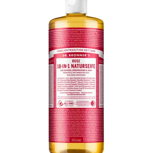 Flüssigseifen Rose 18-in-1 Naturseife von Dr. Bronner's