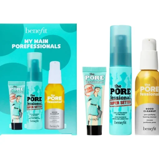 Gesichtspflege The POREfessional My Main POREfessionals - Set Reinigungsschaum, Primer & Fixing Spray von Benefit