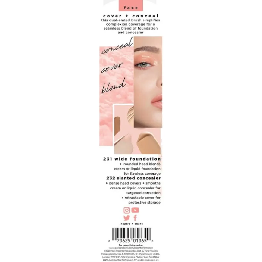 Gesichtspinsel Cover & Conceal 2In1 Pinsel von Real Techniques