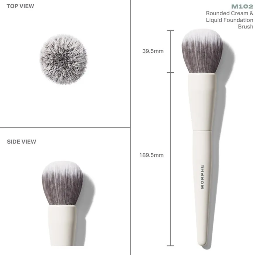 Gesichtspinsel M102 Rounded Cream & Liquid Foundation Brush von Morphe