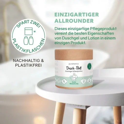 3in1 Duschpflege Dusch-Fluff Gute Besserung von puremetics