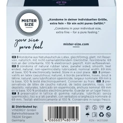 Kondome Pure Feel 69 mm - Größe 3XL von Mister Size