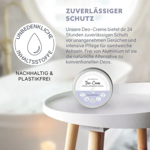 Körperpflege Deo-Creme Sensibelchen von puremetics