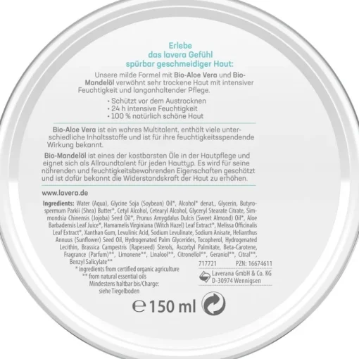Lavera Creme Bio-Aloe Vera & Bio-Mandelöl