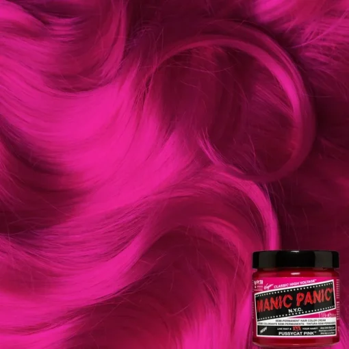 Love Color Pussycat Pink - langanhaltende vegane UV-reaktive Haartönung von Manic Panic