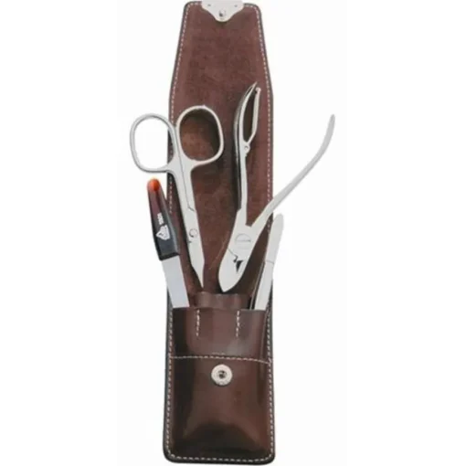 Manicure Etuis Country Etui, 4-teilig, braun von ERBE