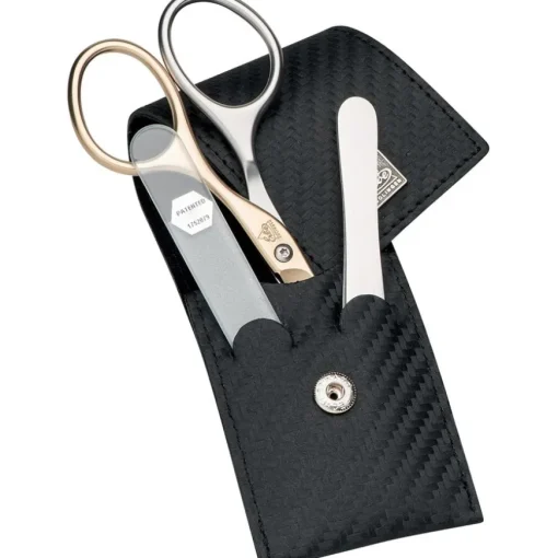 Manicure Etuis Taschen-Etui, 3-tlg. Carbon von ERBE