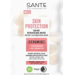 Masken Skin Protection Sofort beruhigende Maske mit Ceramiden, Traubenkernöl & Bio-Sheabutter von Sante Naturkosmetik