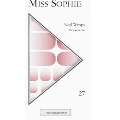Nagelfolien Rose Babyboomer Pedicure Wrap von Miss Sophie
