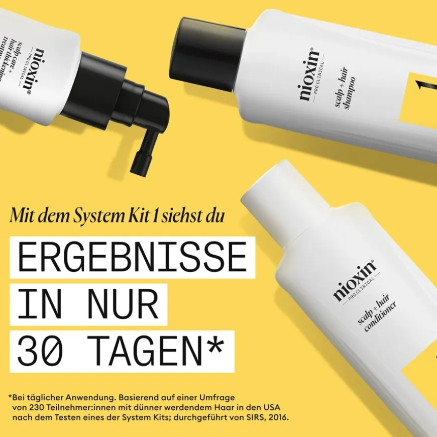 Naturbelassenes, dezent dünner werdendes Haar 3-Stufen Set von Nioxin