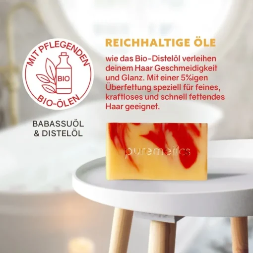 Natur-Seifen Haarseife Grapefruit Zypresse von puremetics