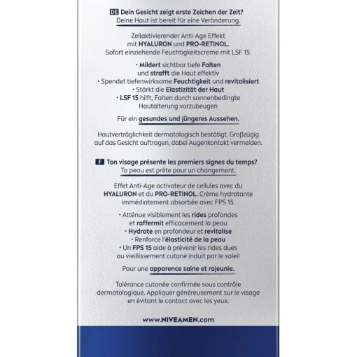 NIVEA Anti-Age Hyaluron Feuchtigkeitscreme NIVEA MEN