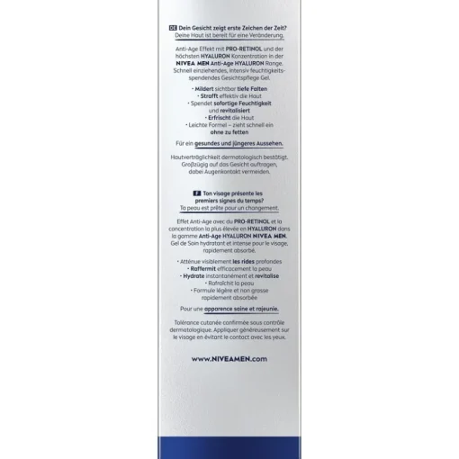NIVEA Anti-Age Hyaluron Hydro Gesichtsgel NIVEA MEN