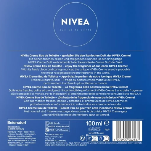 NIVEA Cream Eau de Toilette Spray