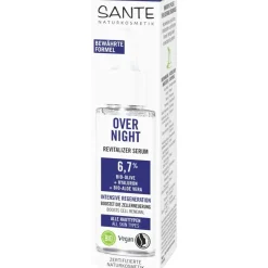Overnight Revitalizer Serum mit Bio-Olive, Hyaluron & Bio-Aloe Vera von Sante Naturkosmetik