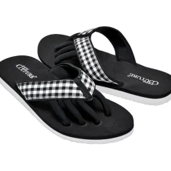 Pediküre Sandalen Gingham Print von Pedi Couture