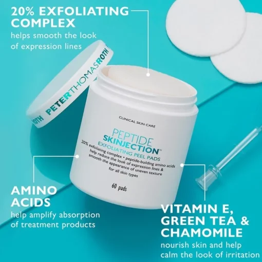 Peptide Skinjection Exfoliating Peel Pads von Peter Thomas Roth
