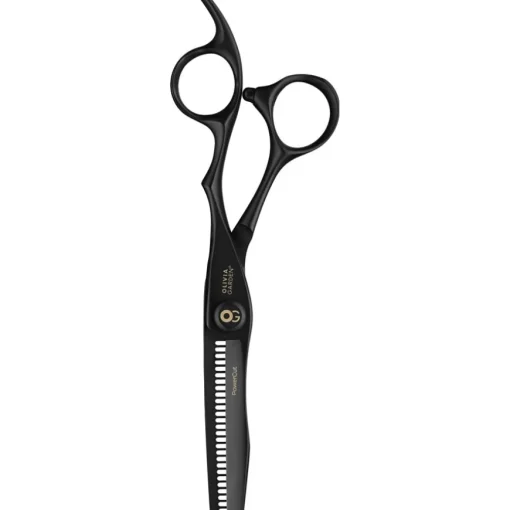 PowerCut Modellierschere 6,0" RH mattes Schwarz In europäischer Ausführung mit 28 Zähnen von Olivia Garden