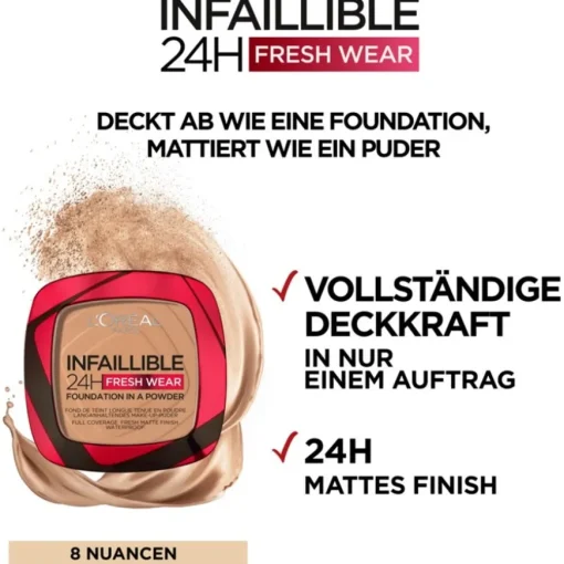 Puder Infaillible 24H Fresh Wear Make-Up-Puder von L’Oréal Paris