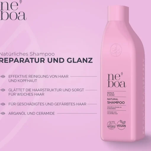 Repair & Shine Natural Shampoo Damaged & Coloured Hair von Neboa
