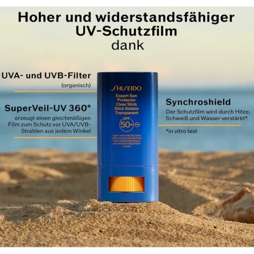 Schutz Expert Sun Protector Clear Stick SPF 50+ von Shiseido