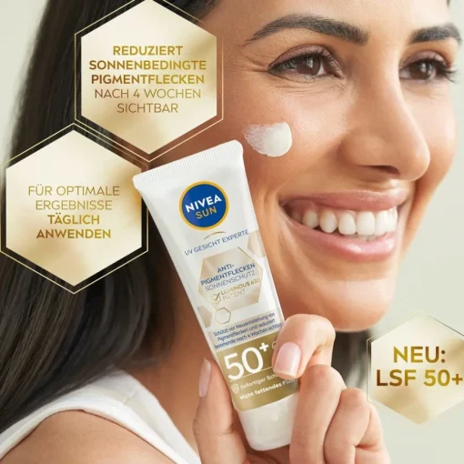 Sonnenschutz Anti-Pigmentflecken Sonnenschutz LSF50+ Luminous 630 Patent von NIVEA