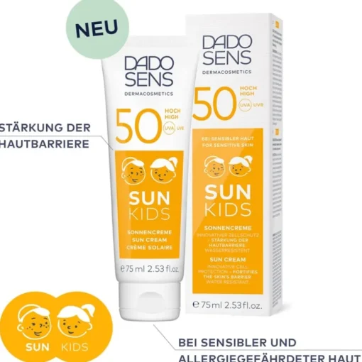SUN SONNENCREME KIDS - bei sonnenempfindlicher Haut von DADO SENS