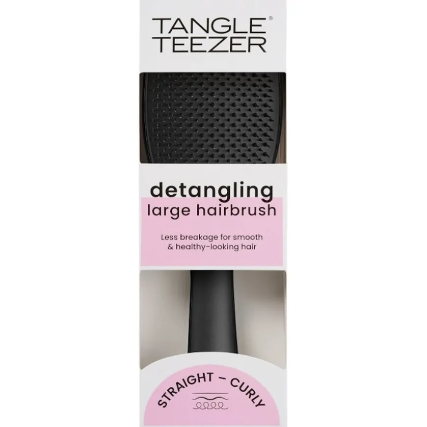 The Wet Detangler Ultimate Large - Black Gloss Straight & Curly Hair von Tangle Teezer