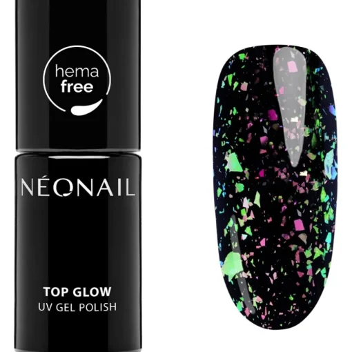Top Coat Top Glow Aurora Flakes von NEONAIL