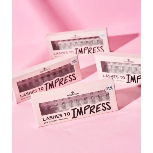 Wimpern LASHES TO IMPRESS False Lashes Set (inkl. Kleber) von Essence