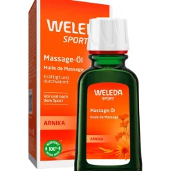 Öle Sport Massage-Öl Arnika Die Massge ist durchblutungsfördernd, durchwärmt und lockert Muskeln von Weleda